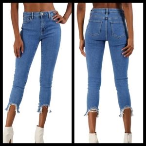 Just Black High Rise Frayed Hem Jeans 28, 29, 31 NWT
